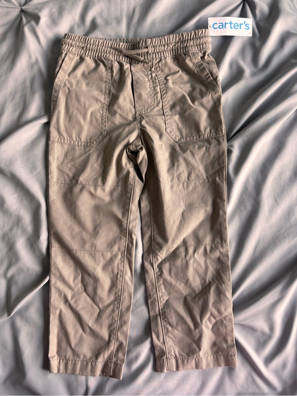 Carter's Boys Tan Pull-On Chino Dress Pants Size 4 Boys New with Tags
